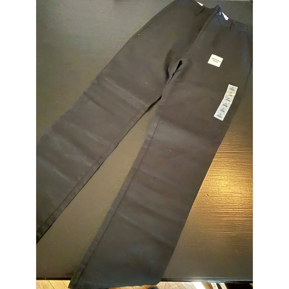 Old Navy Boys Straight Built-In Flex Chino Pants Black Size 16 NWT